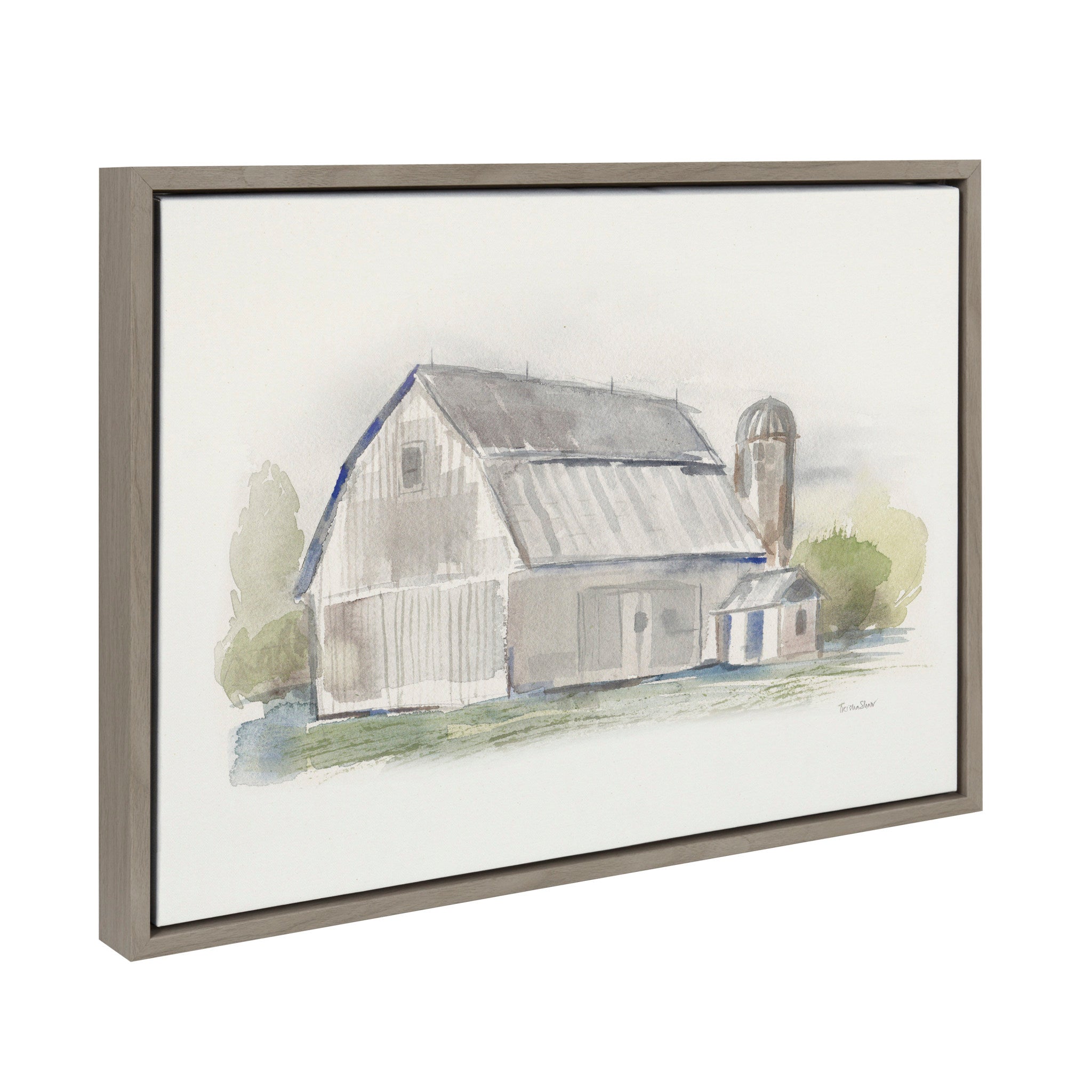 Sylvie Barn 2 Framed Canvas by Patricia Shaw