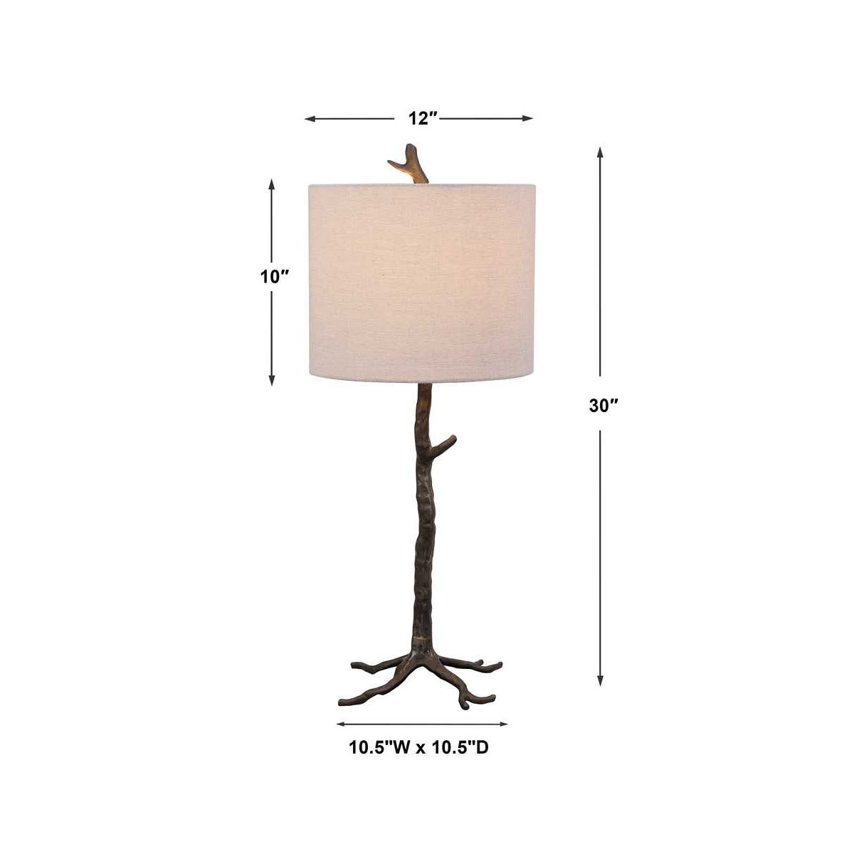 Anatole Rustic Organic Gunmetal Table Lamp