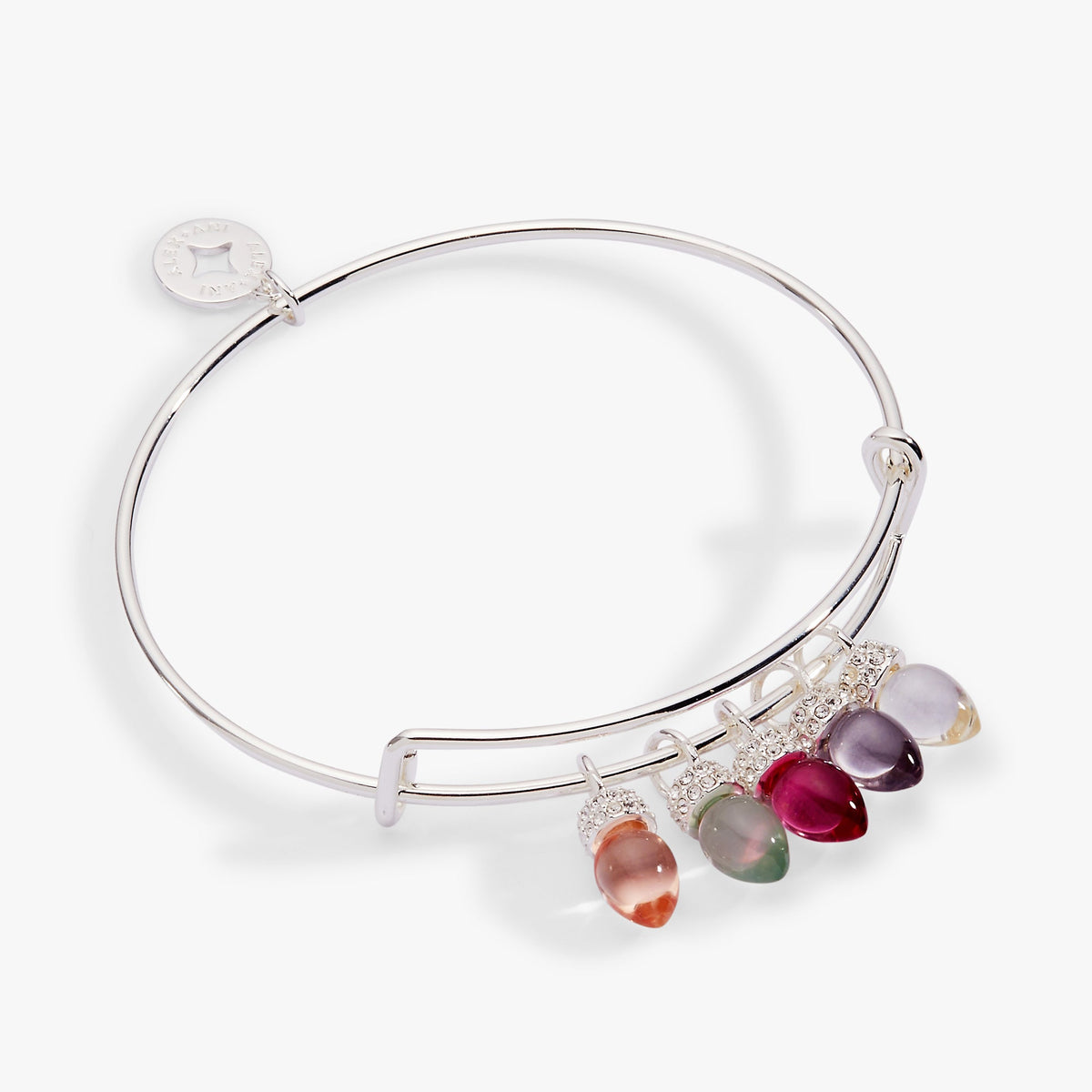 Christmas Muted Light Bulb Charm Bangle