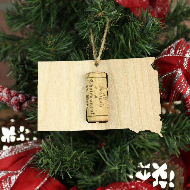 South Dakota Wine Cork Holder Ornaments