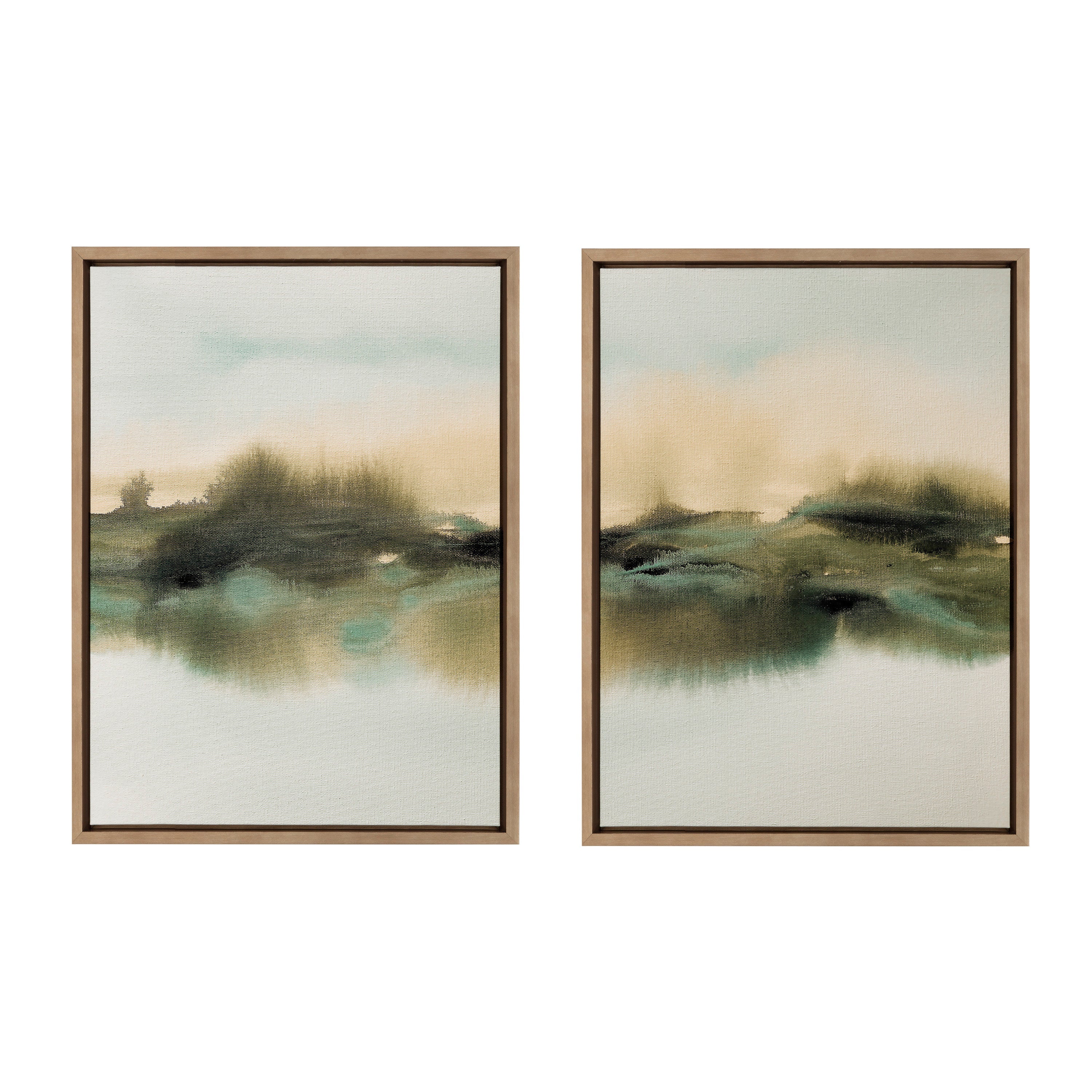 Sylvie Tranquil Meadows I and II Framed Canvas Art Set by Amy Lighthall