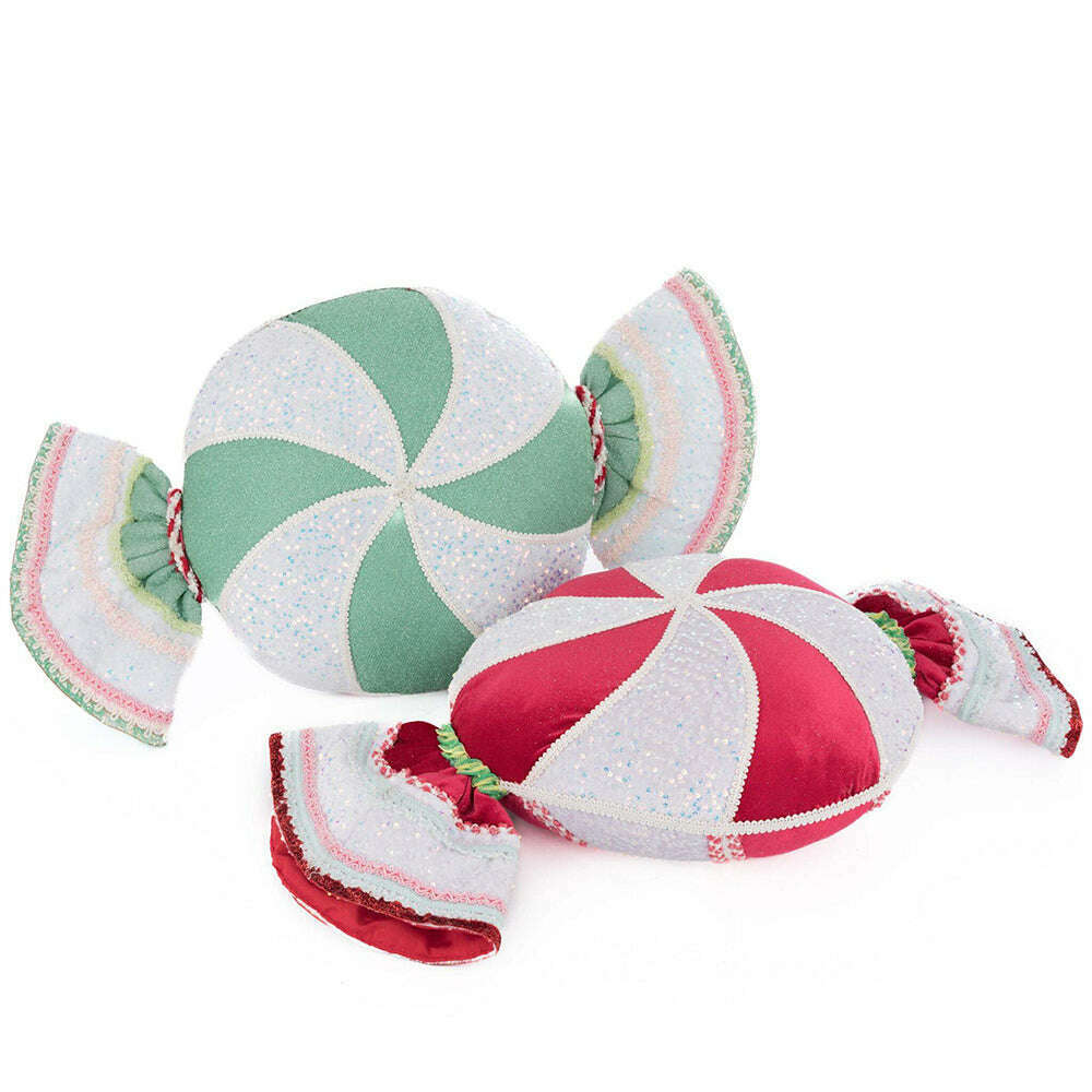 Sweet Delights Candy Pillow Assortment of 2 | Christmas Decor | Katherine's Collection