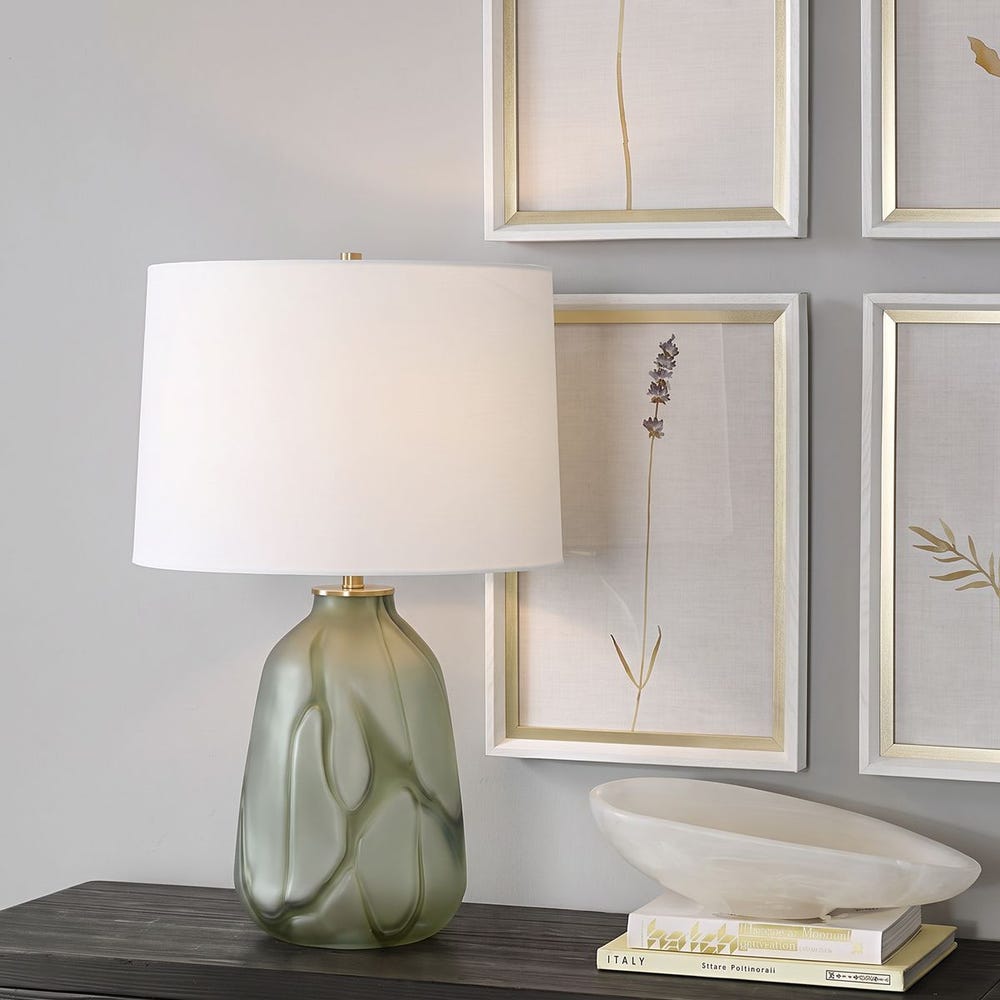Sylvan Smoky Green Art Glass Table Lamp