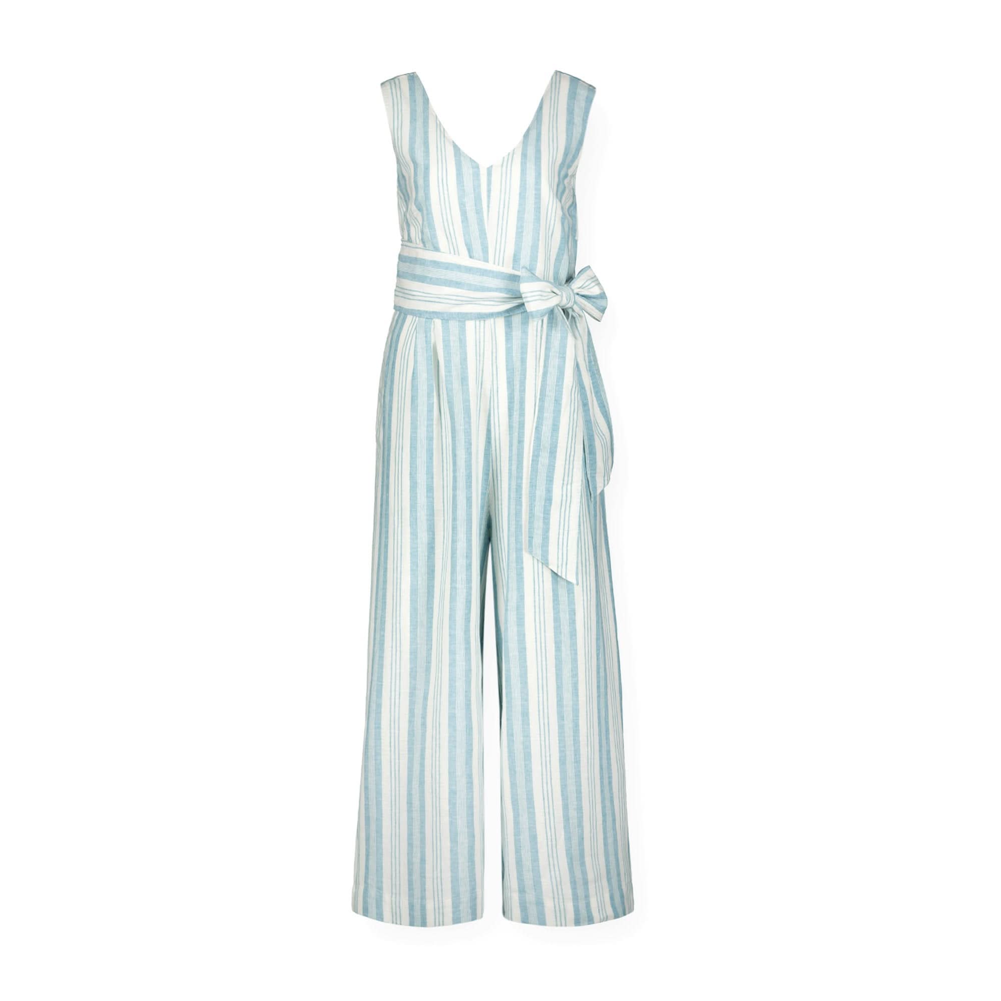Tie-Waist Wide Leg Jumpsuit