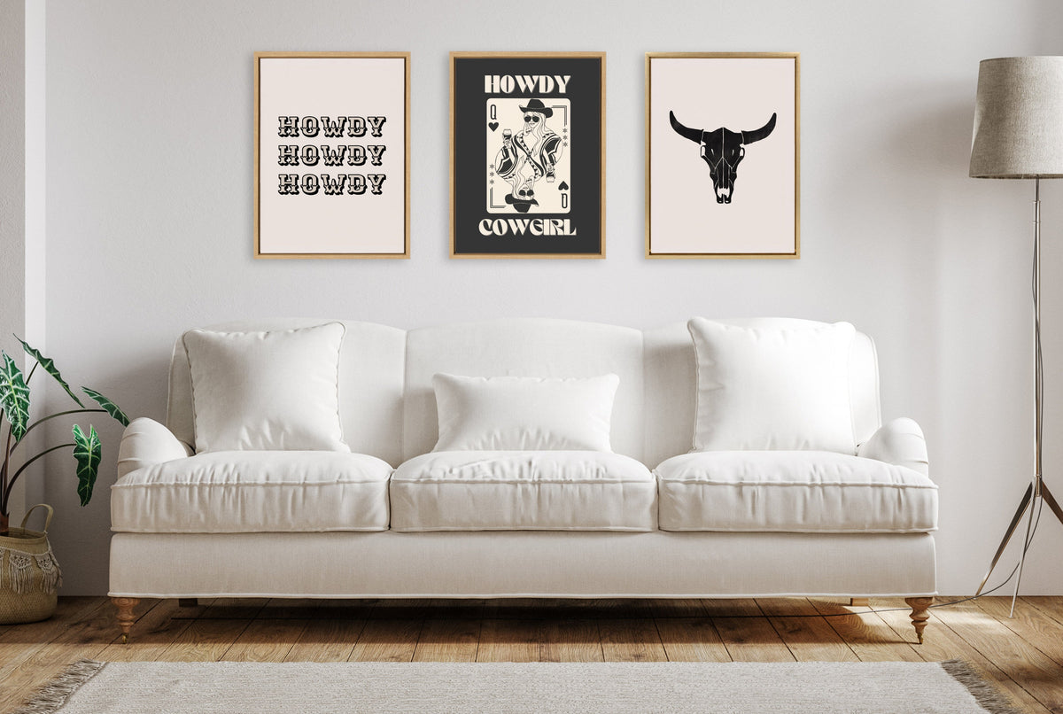 Sylvie Western Skull Framed Canvas by Honey Island Studio