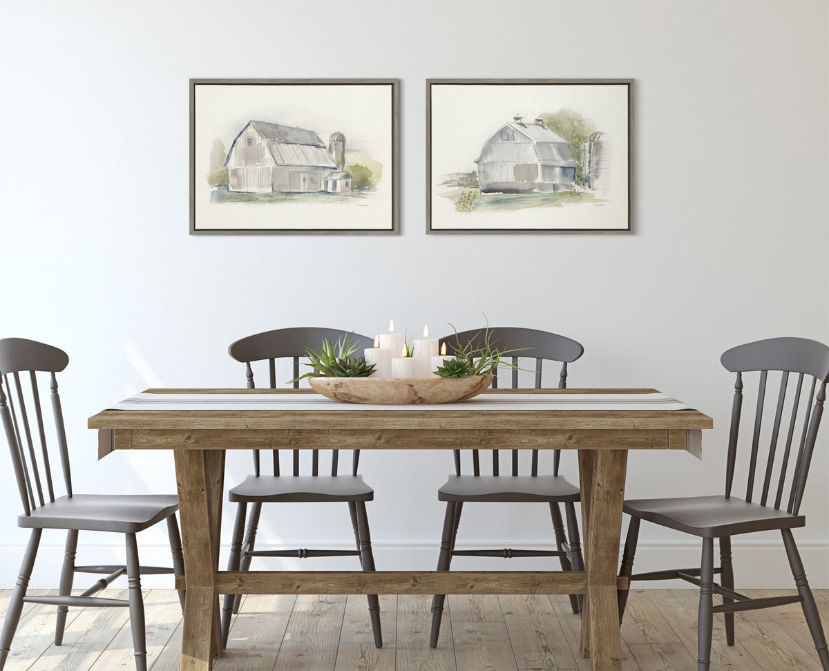 Sylvie Barn 2 Framed Canvas by Patricia Shaw