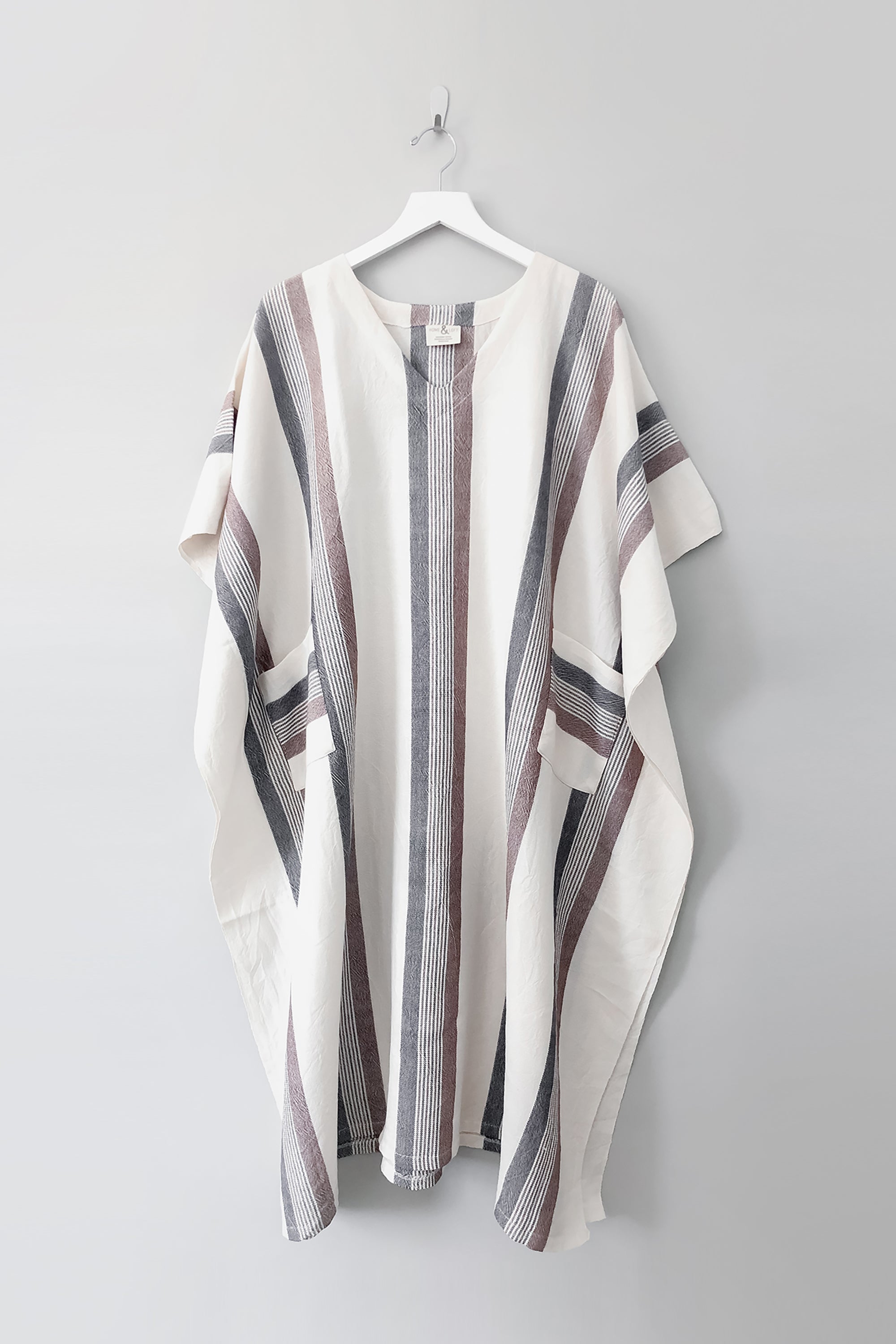 Brown Cream Nomad V-Neck Kaftan