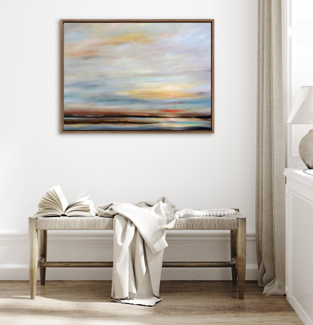 Sylvie Carolina Sunset Framed Canvas by Mary Sparrow