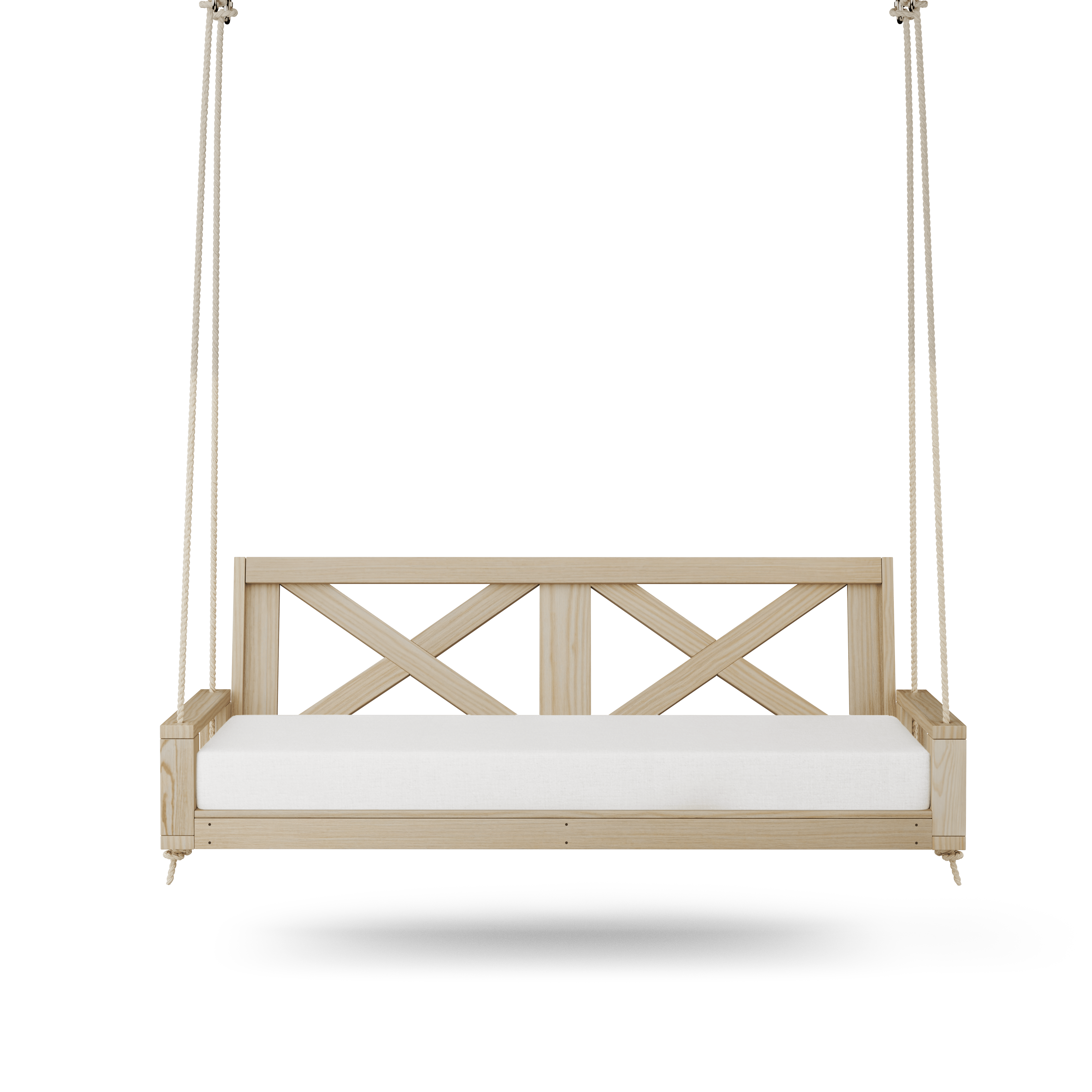 Amish Casual Malvern Porch Swing Bed, 4 Ft Unfinished with Clearcoat