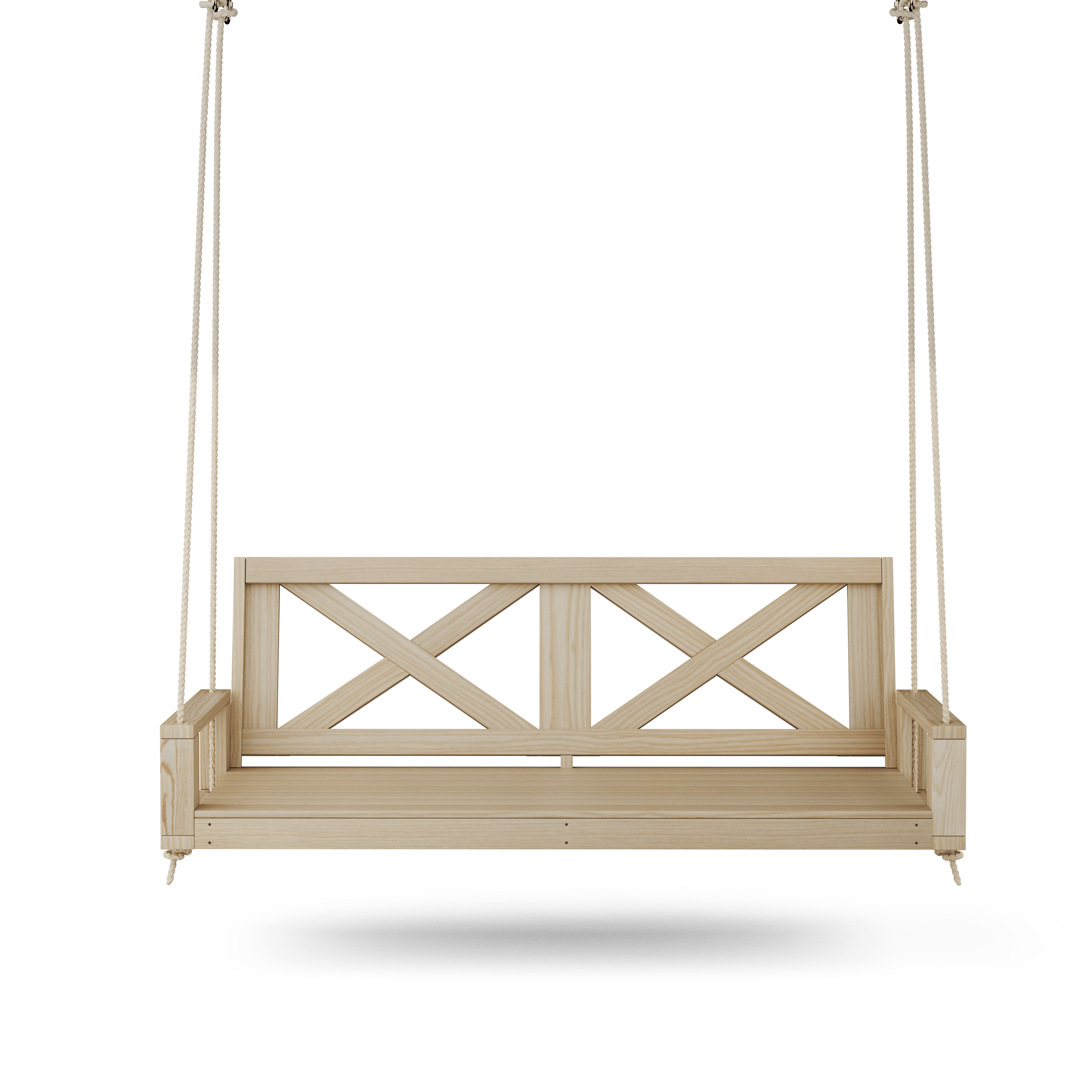 Amish Casual Malvern Porch Swing Bed, 4 Ft Unfinished with Clearcoat