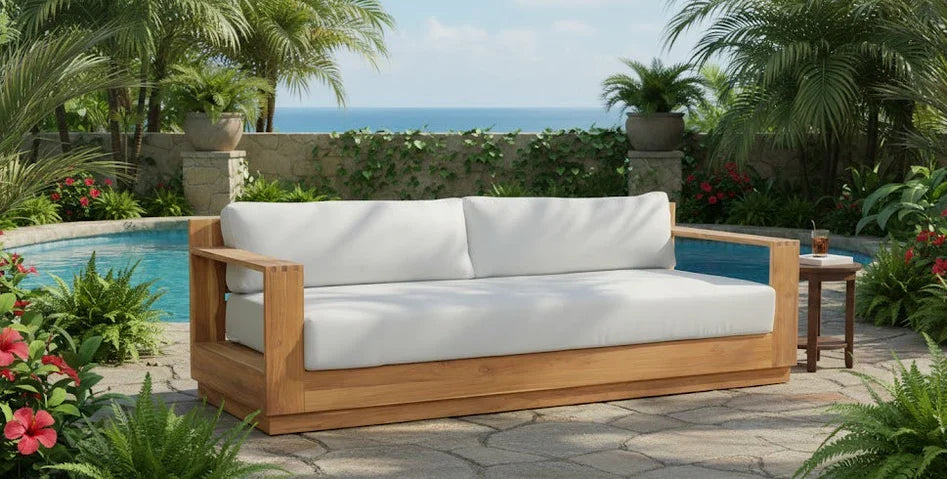 Imperial Grove Outdoor Solid Teak Wood Sofa Set