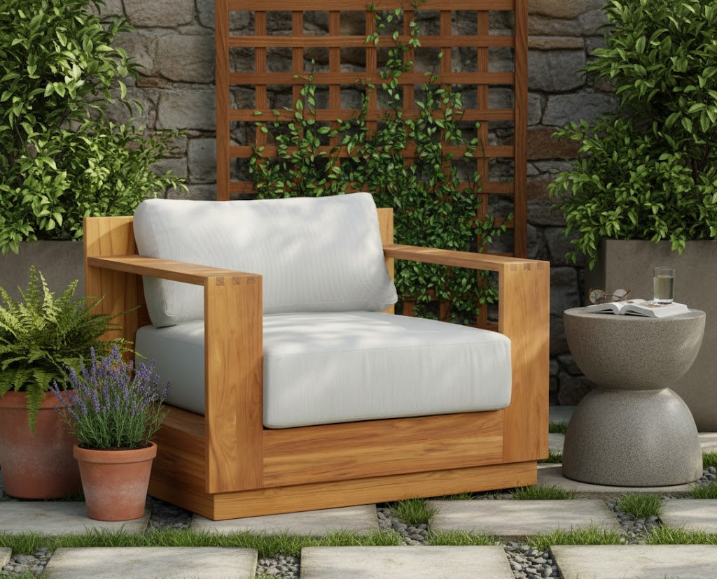 Imperial Grove Outdoor Solid Teak Wood Armchair