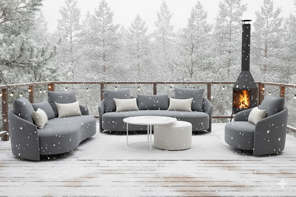 Serene Outdoor 6-Piece Lounge Set – 2-Sofas, Arm chair & Table Set