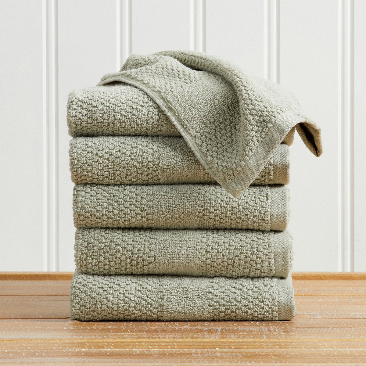100% Cotton Woven Texture Bath Towel Set - Marbella Collection