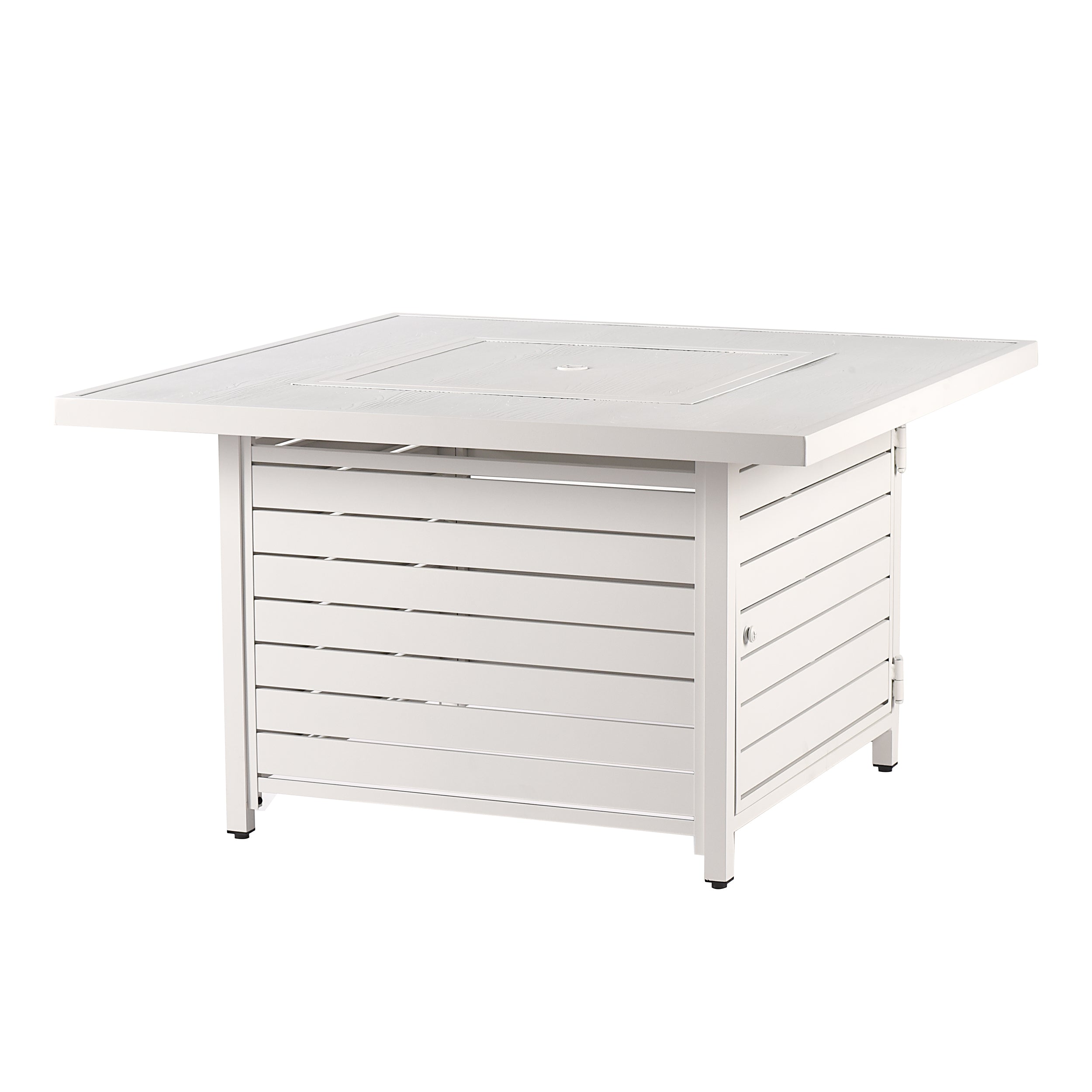 Aluminum 42-in Square Propane Fire Table with Beads, Covers and Lid