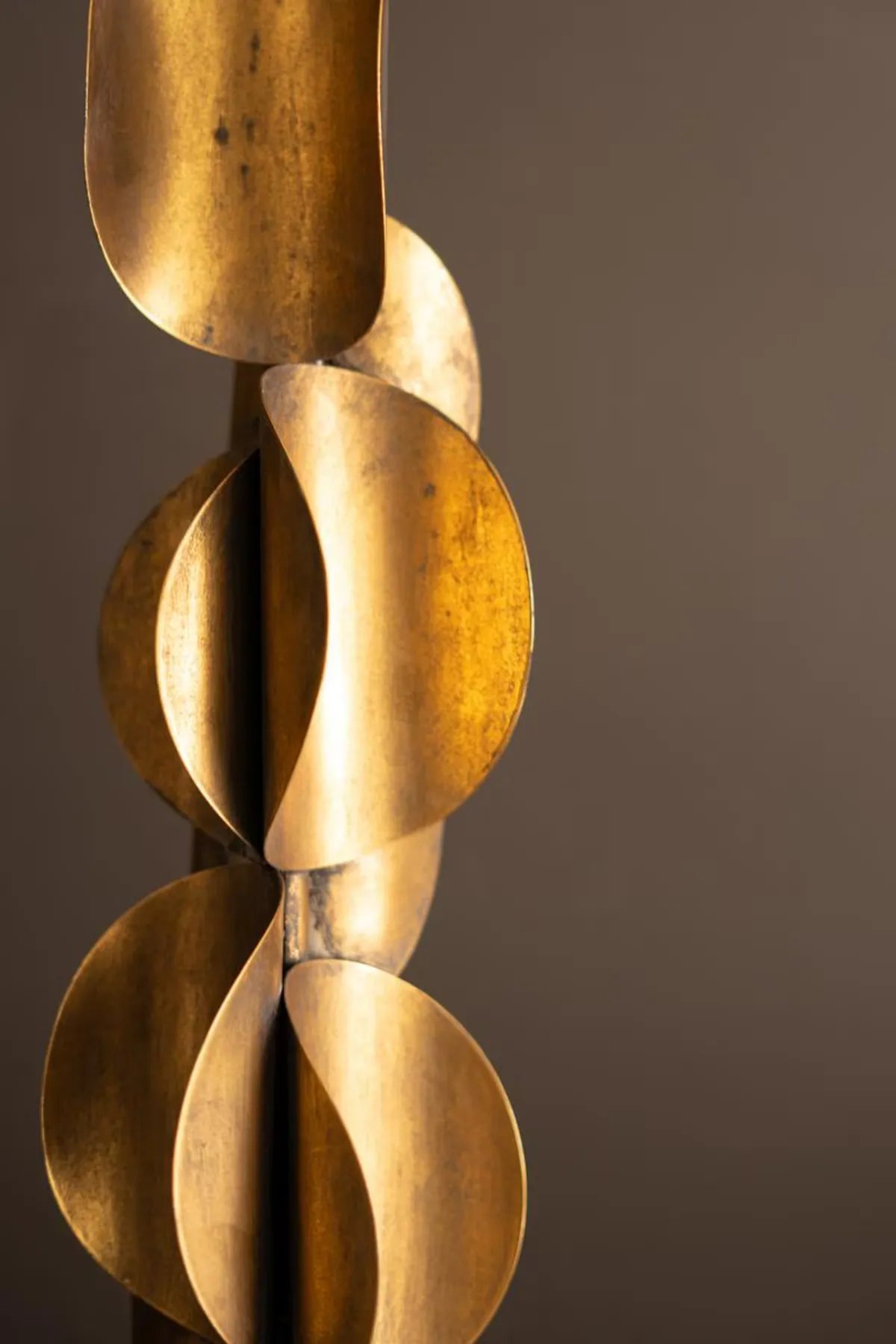 Valen Antique Gold Sculptural Table Lamp