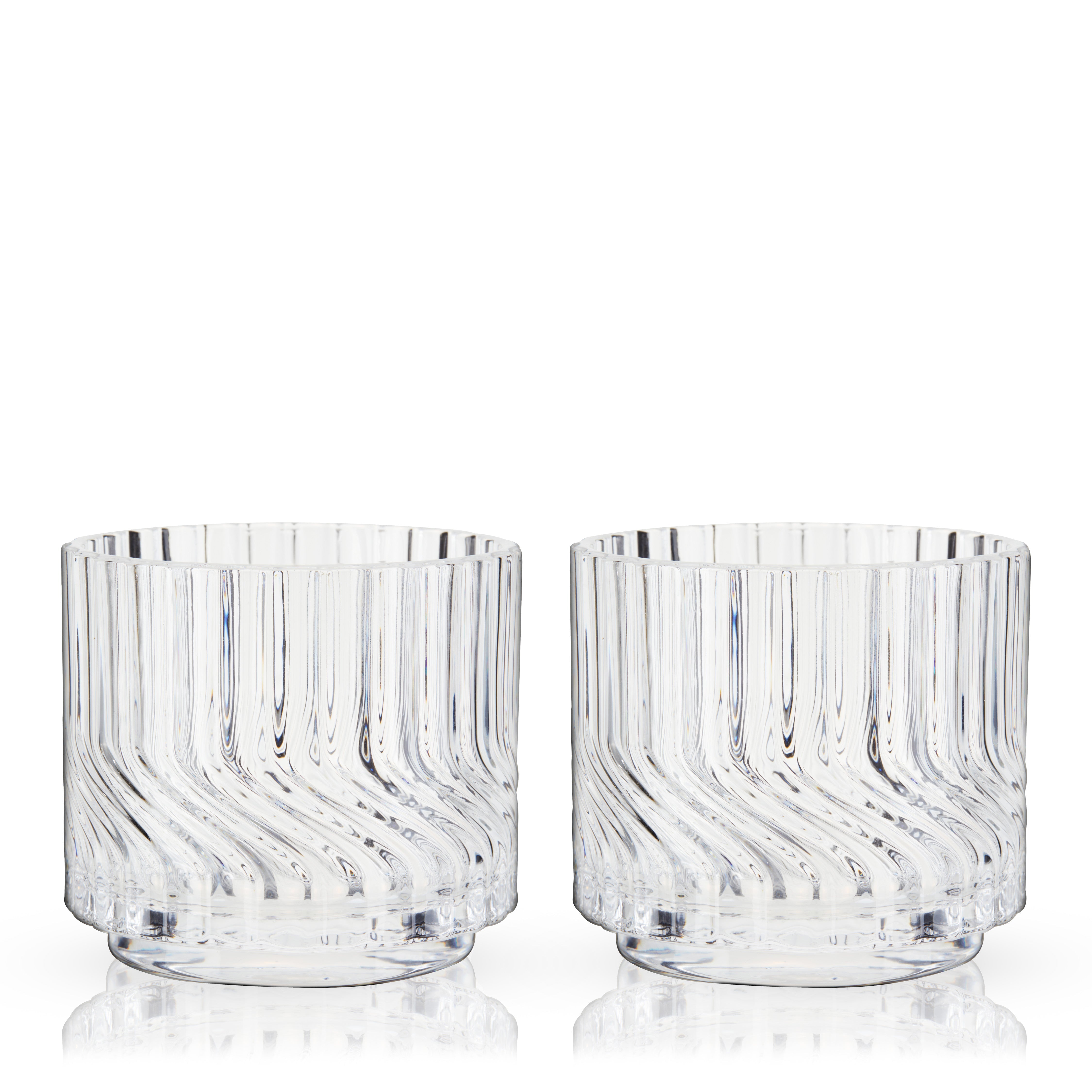Zephyr Crystal Lowball Tumblers, Set of 2