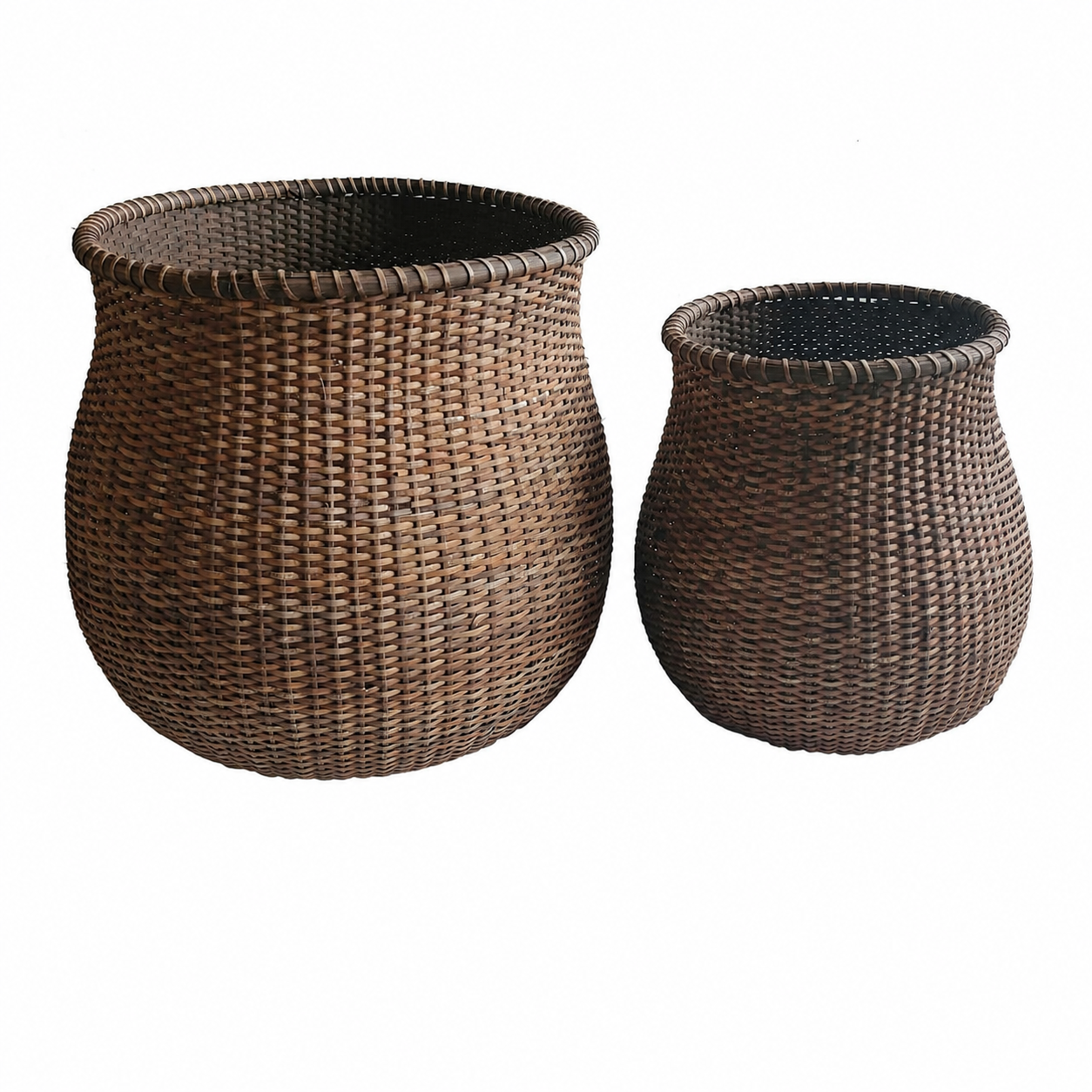 Rattan Urns Baskets - Set of 2