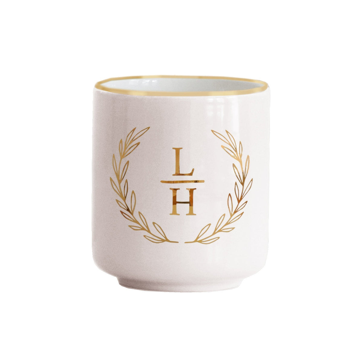 Laurel Monogram Vase