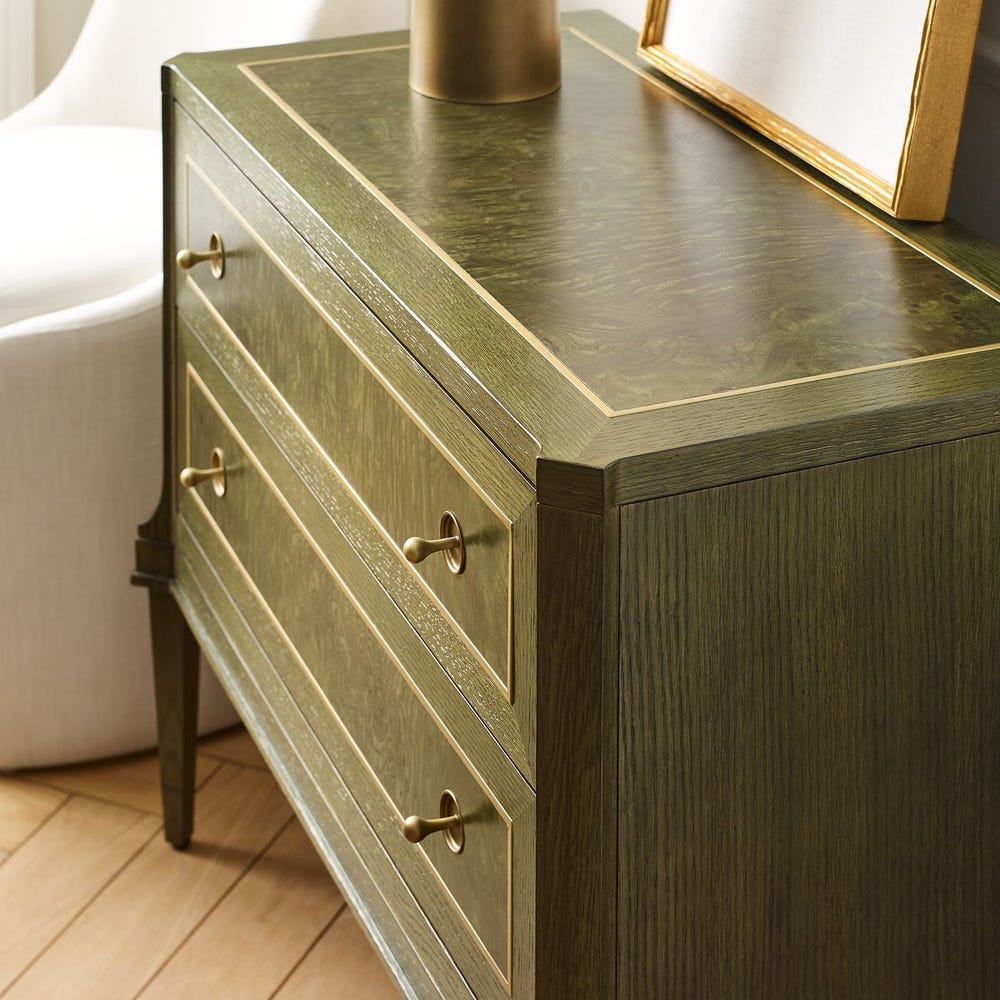 Virelle Olive Burl 2-Drawer Chest