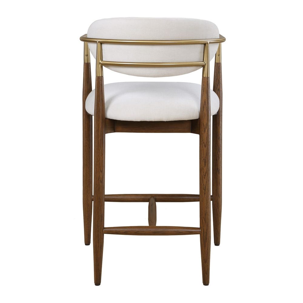 Rowan Walnut Velvet Counter Stool