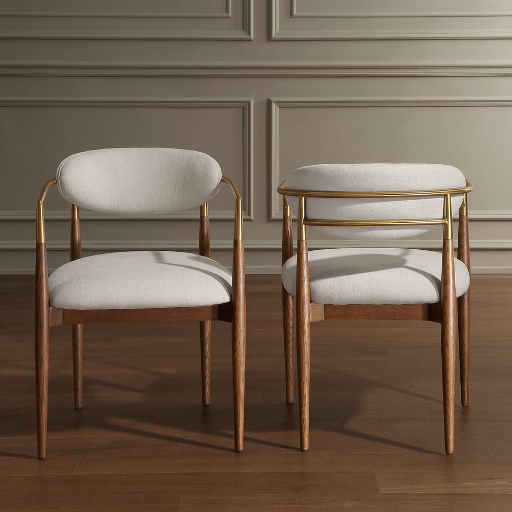Rowan Walnut Velvet Dining Arm Chair