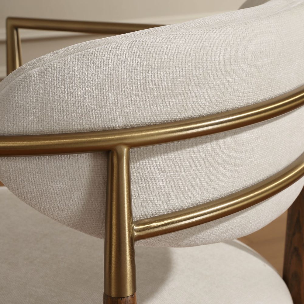Rowan Walnut Velvet Dining Arm Chair