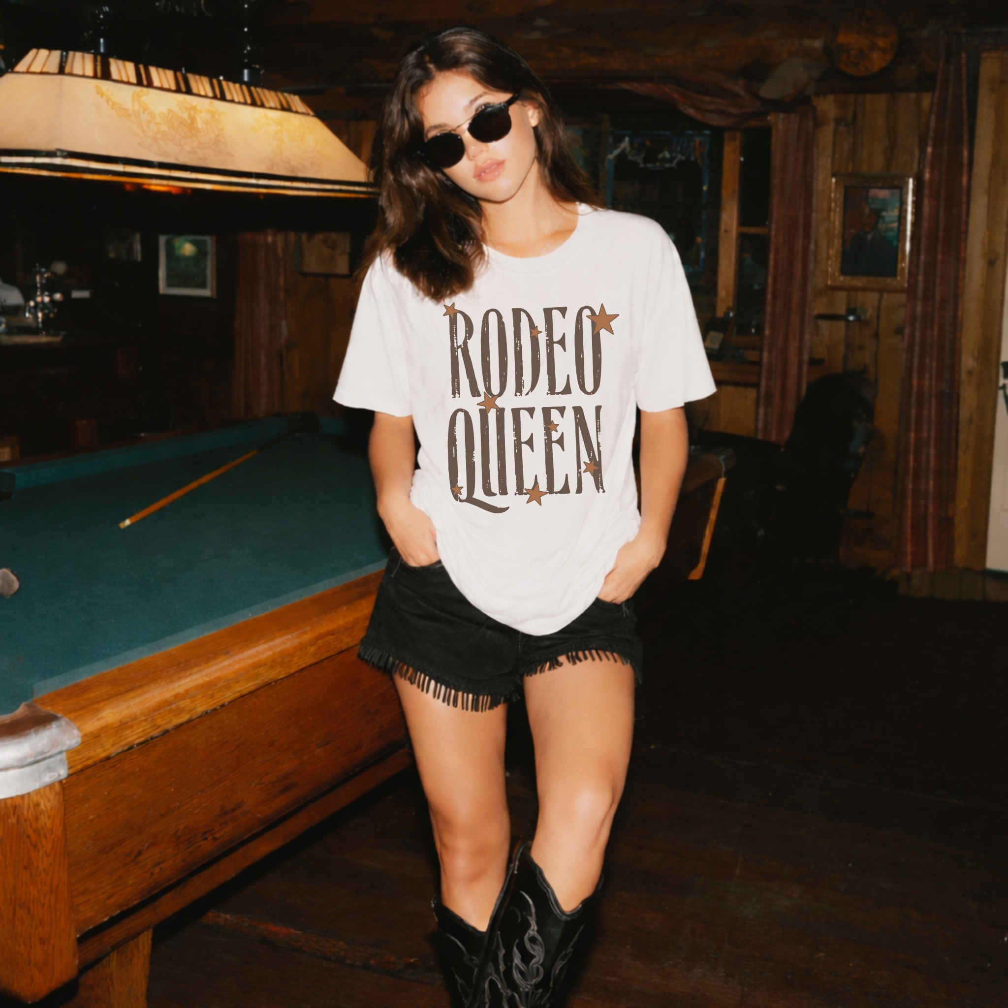 Rodeo Queen Graphic Tee β Western Cowgirl Vintage Star Shirt