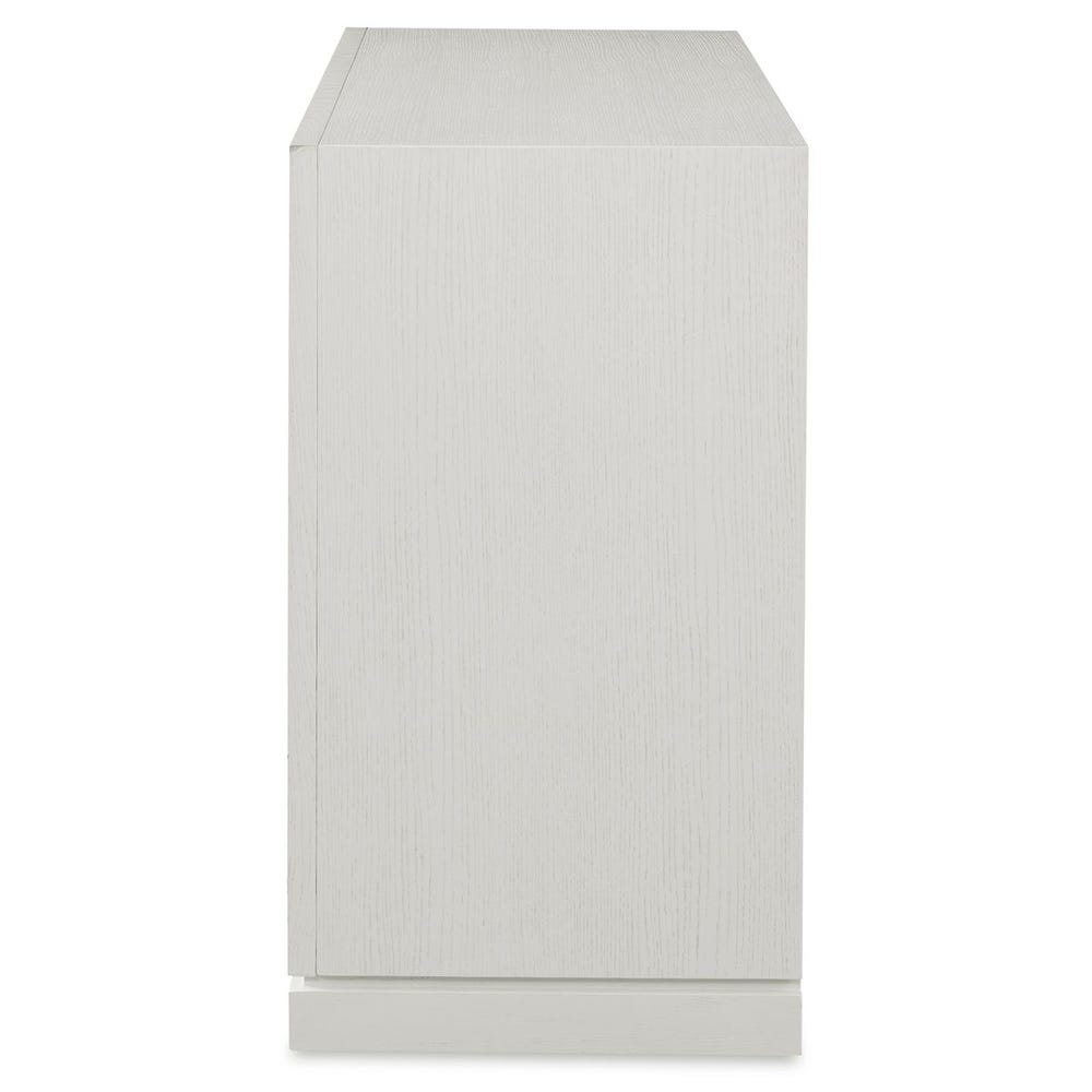 Celestine White Oak Geometric 3-Drawer Chest