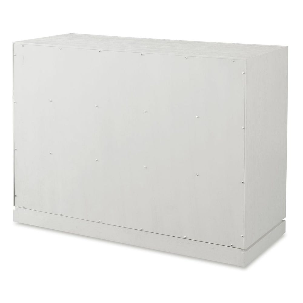 Celestine White Oak Geometric 3-Drawer Chest