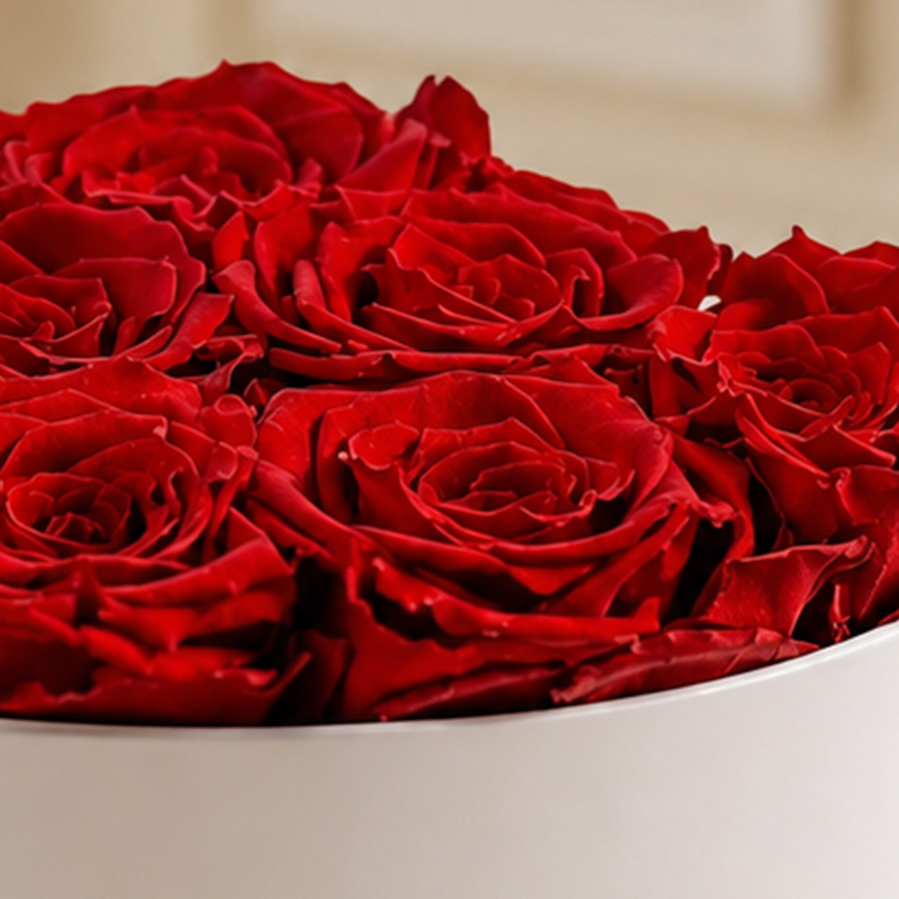 Baby Heart White Box | Red Roses