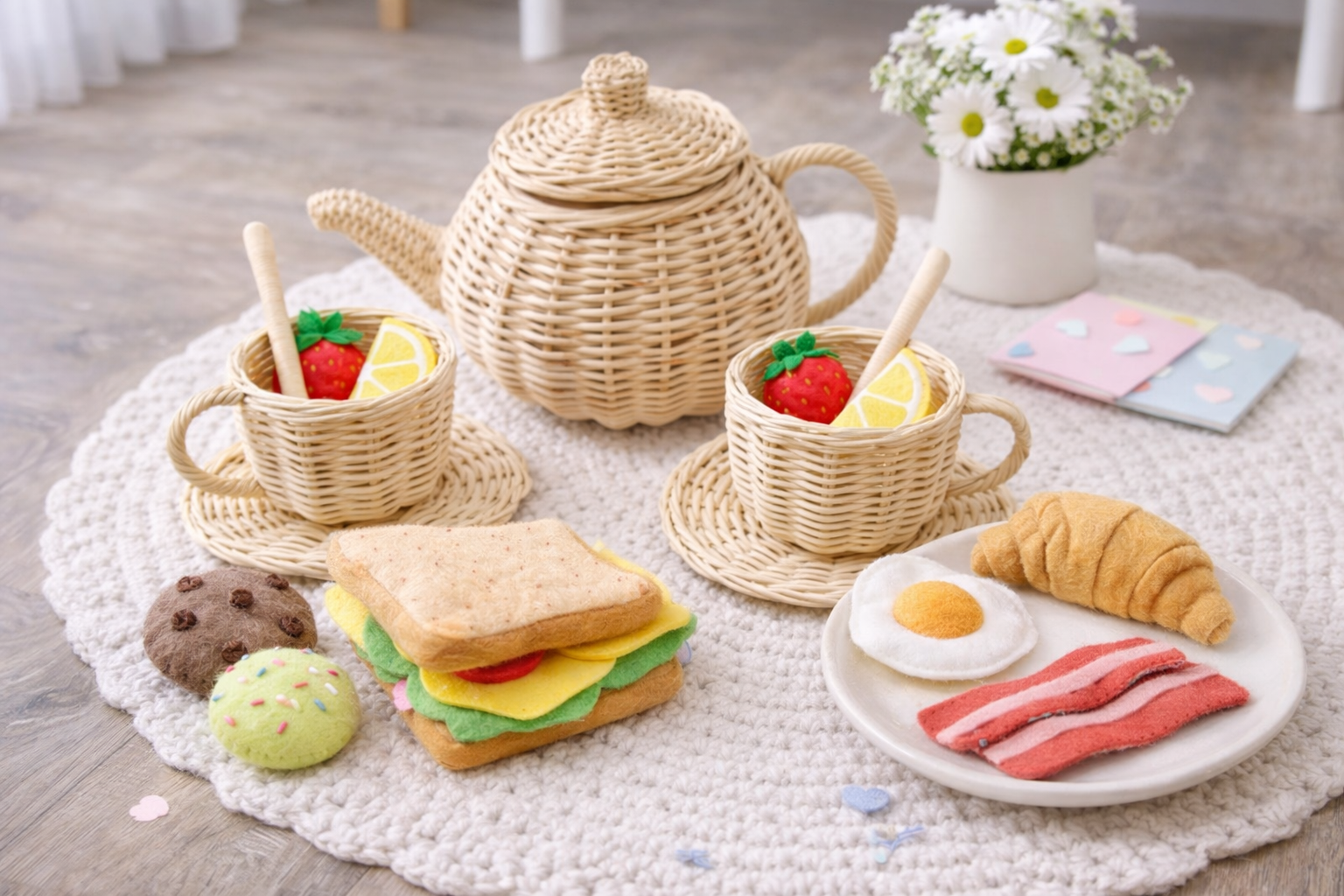Wicker Tea Party Play Set