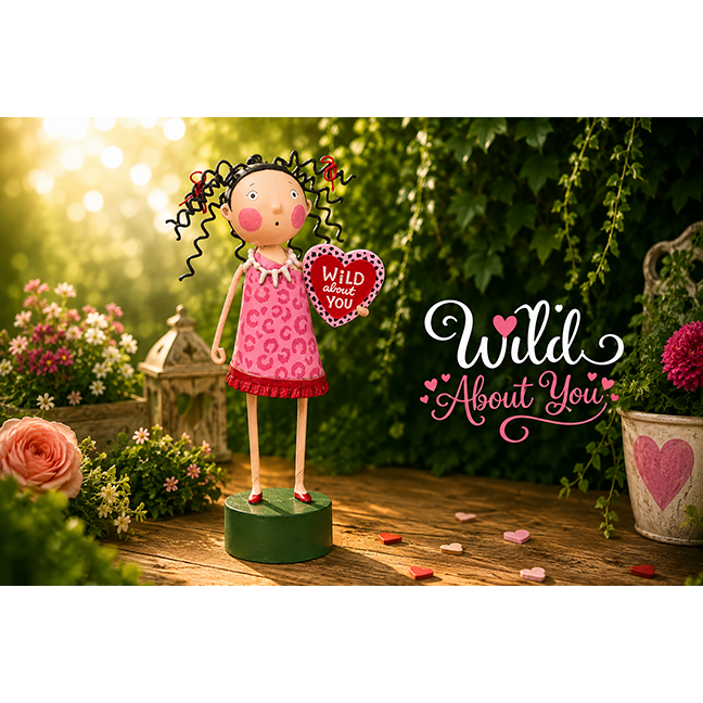 Wild About You Valentine's Day Collectible Figurine by Lori Mitchell