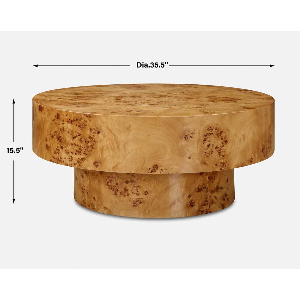 The Briar Burl Wood Coffee Table