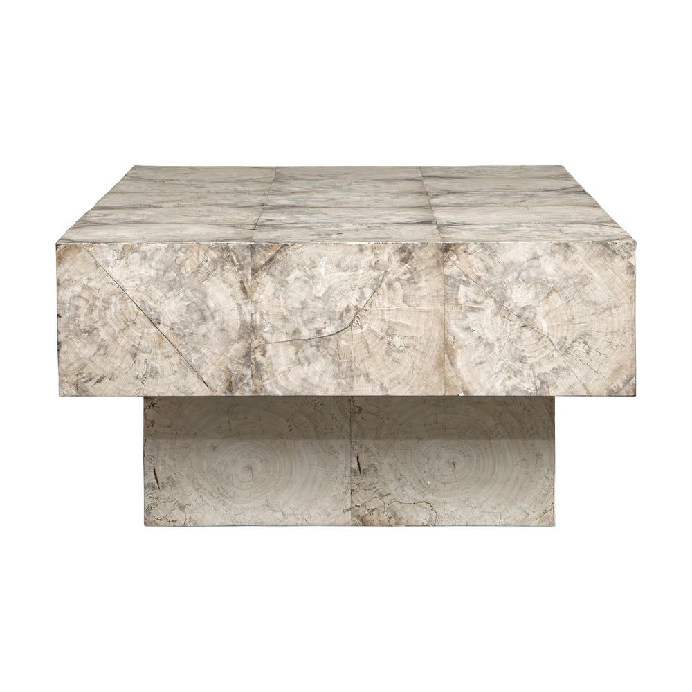 Bleached Tamarind Plinth Coffee Table