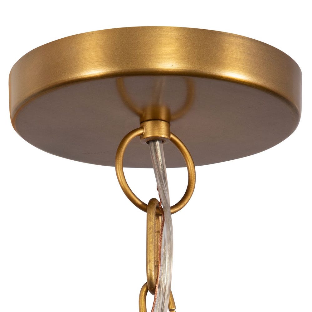 Solenne Woven Jute & Antique Brass Pendant