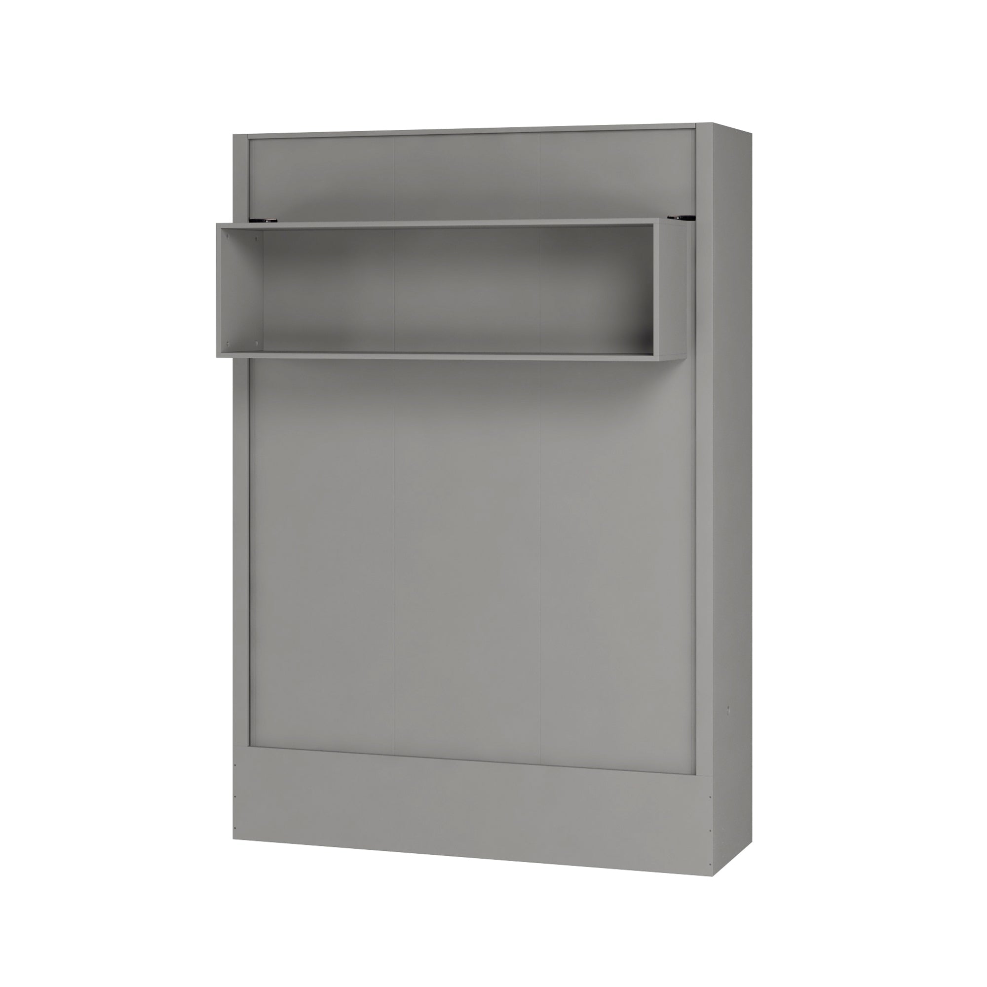 Easy-Lift Full Murphy Wall Bed in Grey with Shelf