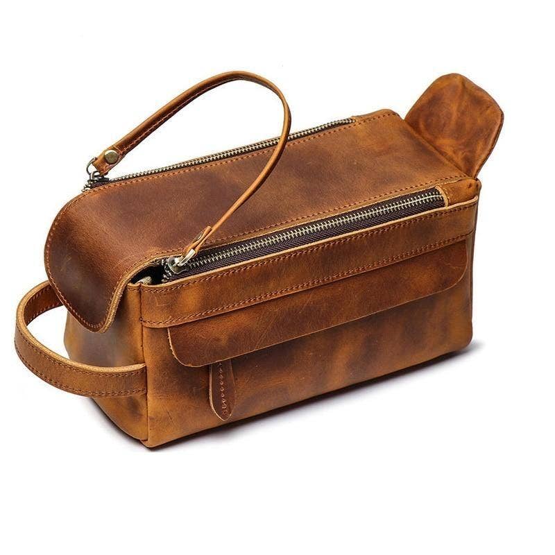 Handcrafted Leather Toiletry Bag