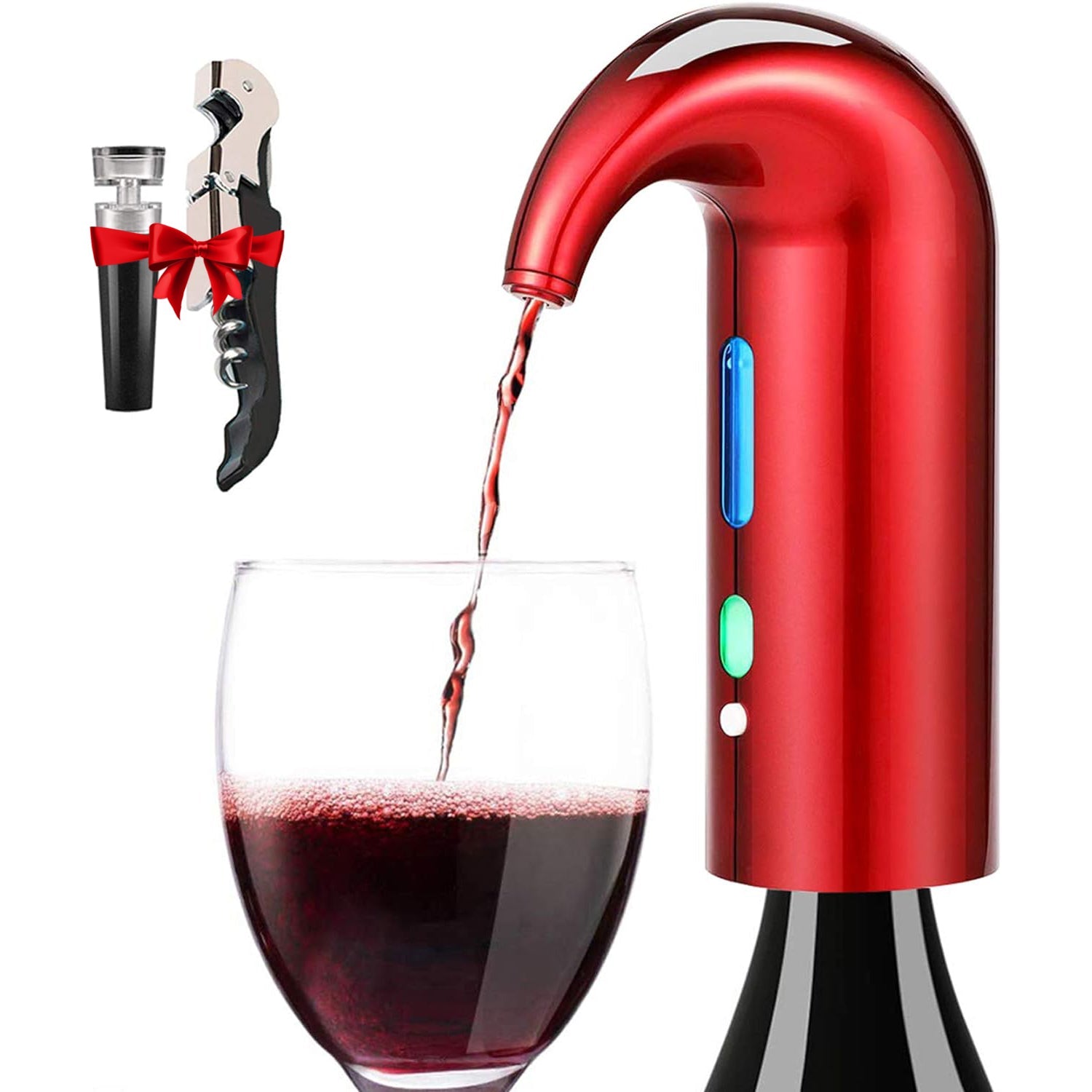 Electric Wine Aerator Dispenser Portable Premium Wine Accessory For Red White Wines Touch Activated