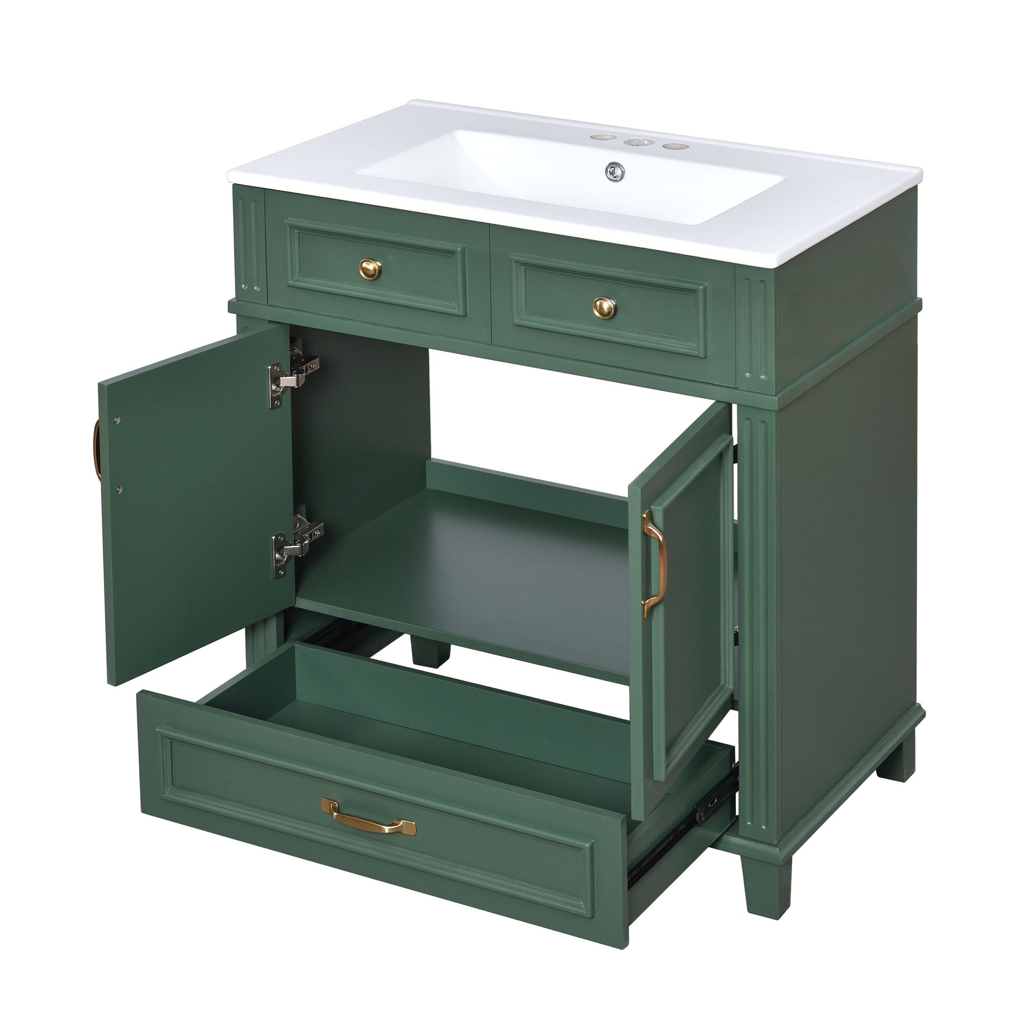 Bathroom Vanity With Sink And Storage Cabinet