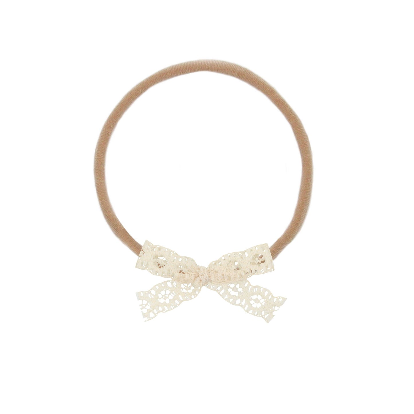 Lace Bow - Mini Cream Lace