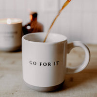 Go For It Stoneware Coffee Mug