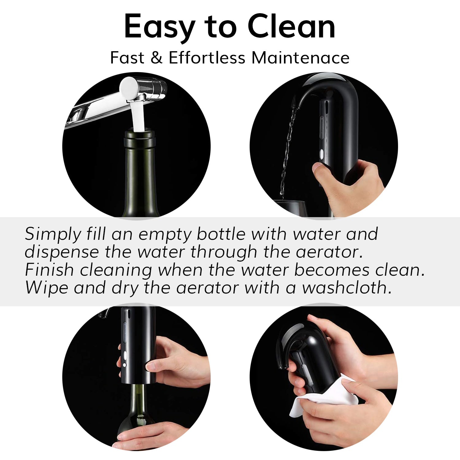 Electric Wine Aerator Dispenser Portable Premium Wine Accessory For Red White Wines Touch Activated
