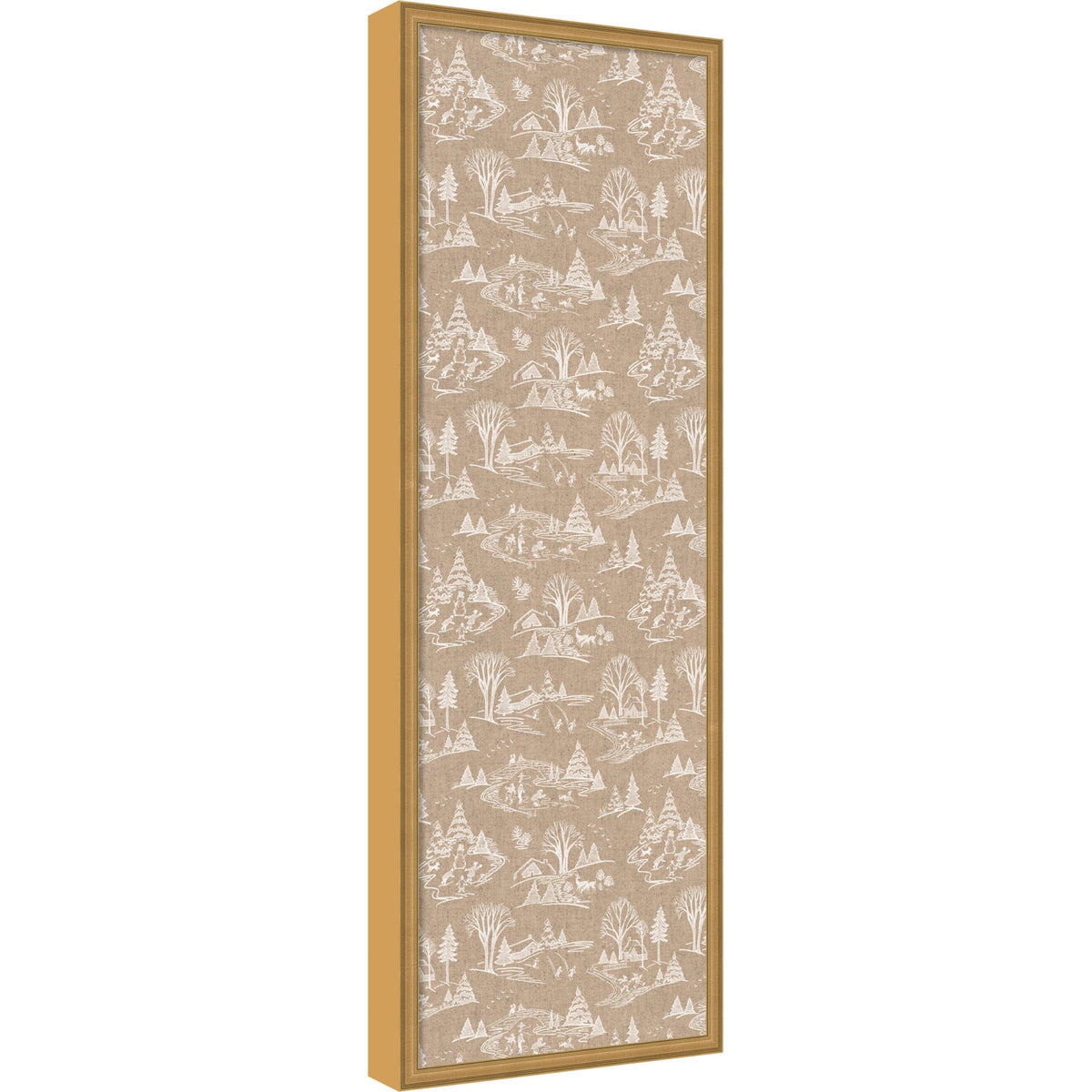 Framed Fabric Magnetic Board Wonderland White Toile Wall Organization
