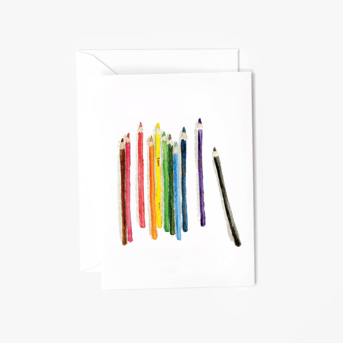 Colored Pencils Mini Notecard