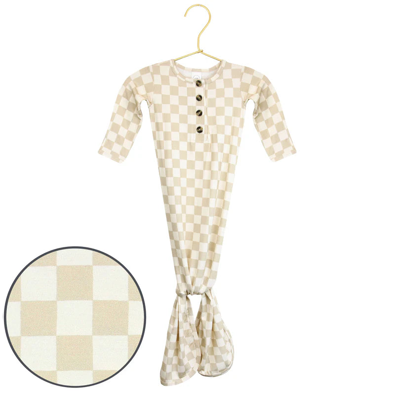 Checkered Knotted Gown