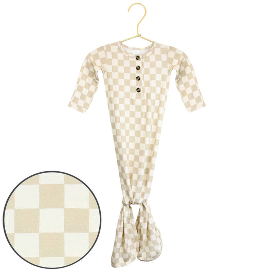 Checkered Knotted Gown