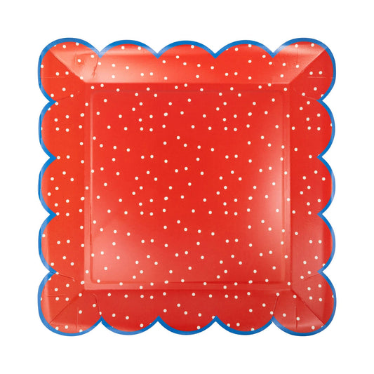 Red Polka Dot  Paper Plate
