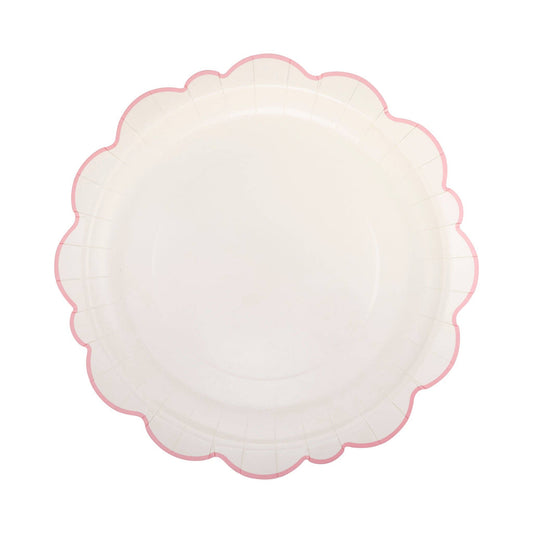 Pembroke Pink Edge Scallop Plate