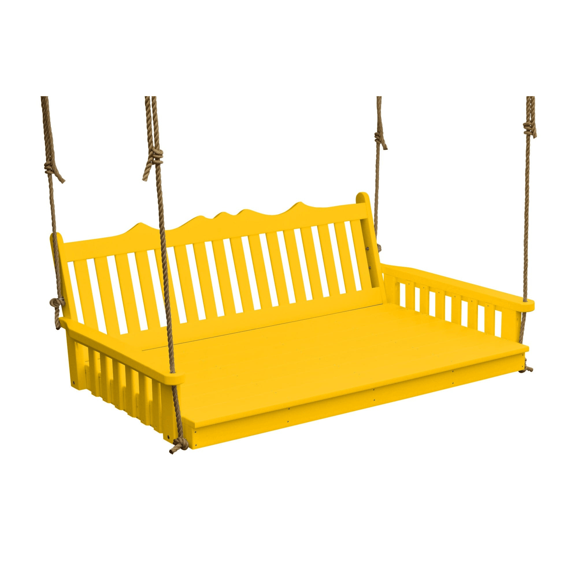 Keystone Amish Co. 4 Foot York Recycled Plastic Swing Bed, Lemon Yellow